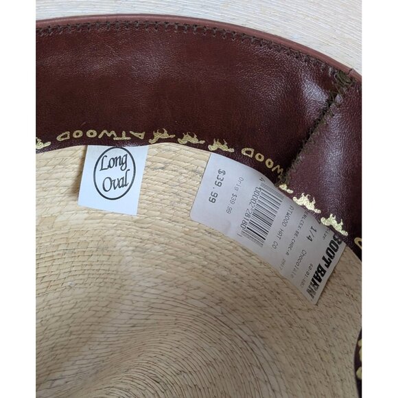 Atwood Hereford Low Crown Western Cowboy Hat Size 7 1/4 Long Oval Mens Chocolate - Picture 9 of 10